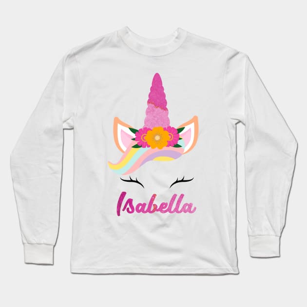 Name isabella unicone awesome gift Long Sleeve T-Shirt by Gaming champion